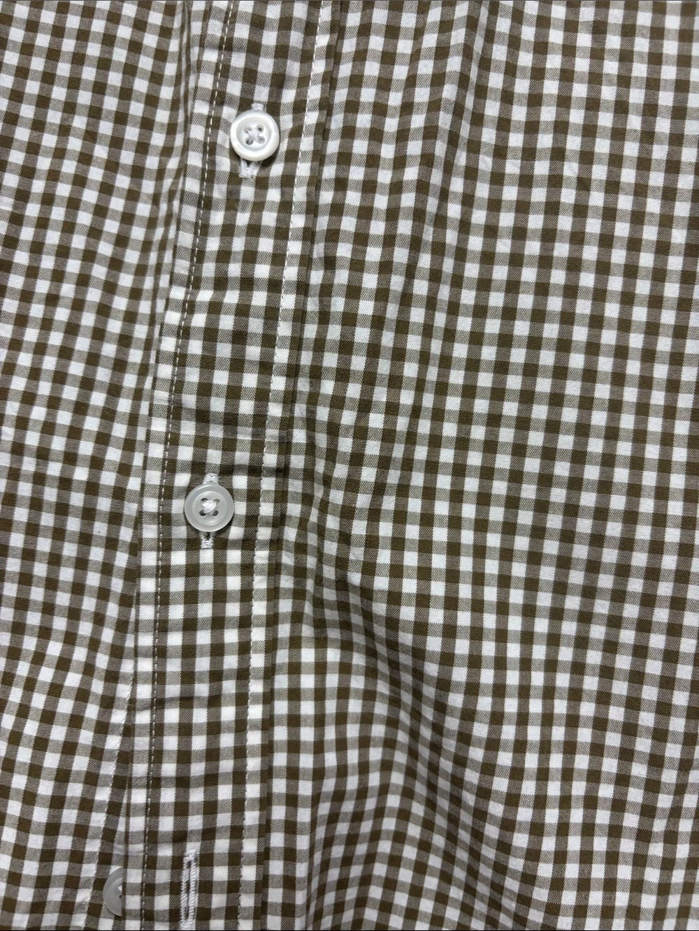 J Crew Men's Olive Check Button-Up Shirt